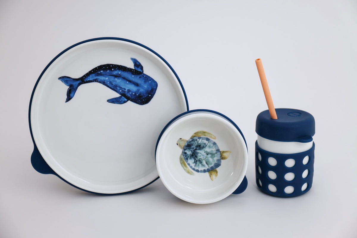 Whale Shark Ceramic Kids Dinnerware Set