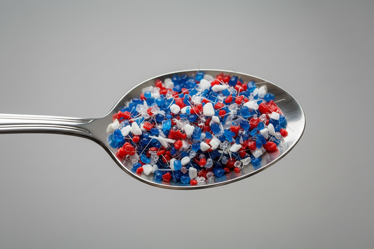 spoonful of microplastics