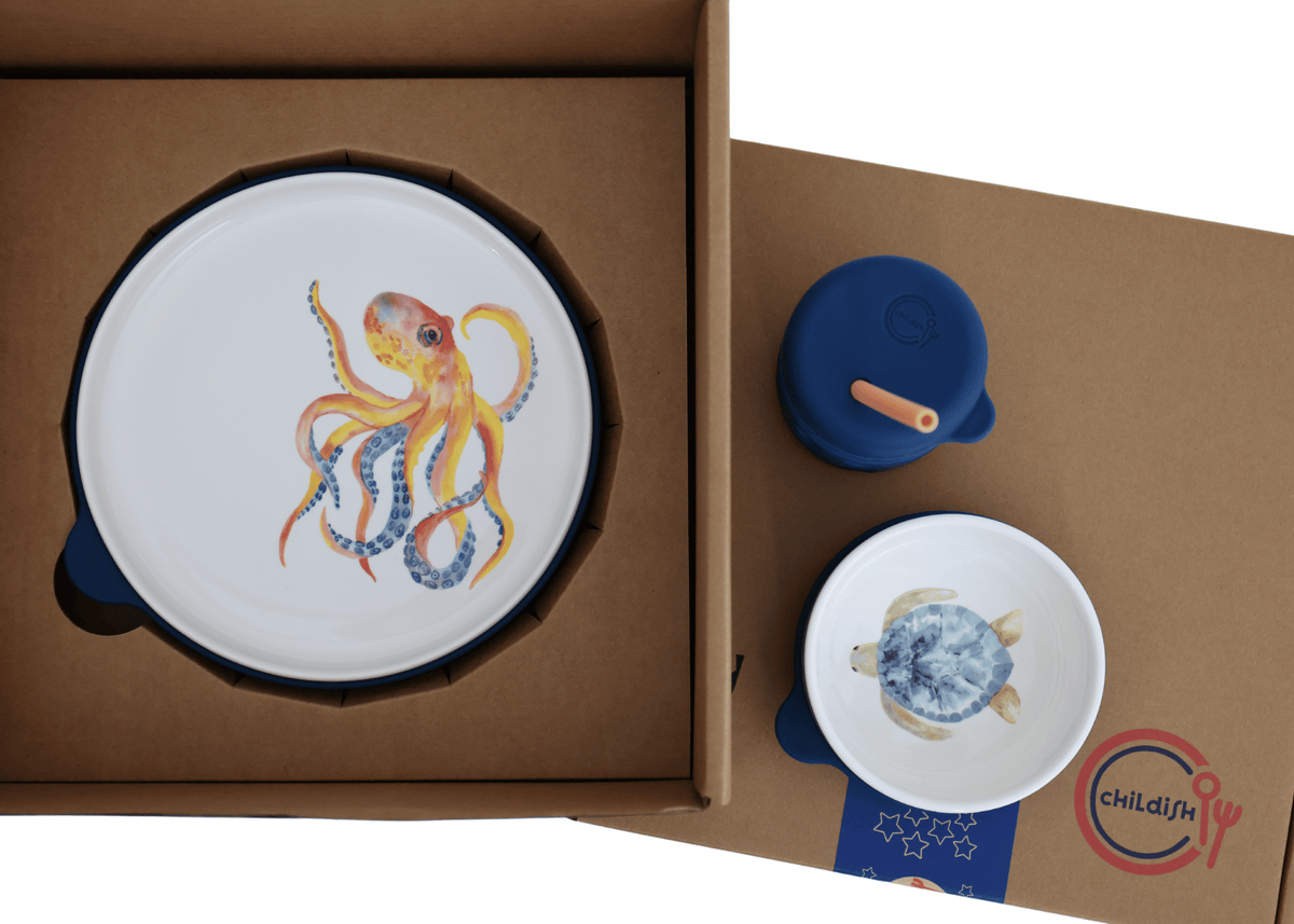 Octopus Ceramic Kids Dinnerware Set (Restock Fall 2026)